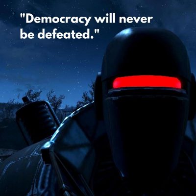 Democracy will never be defeated